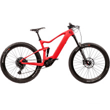 Carbon Fiber Frame 500W MID Motor Full Suspension Electric MTB Mountain Bicycle